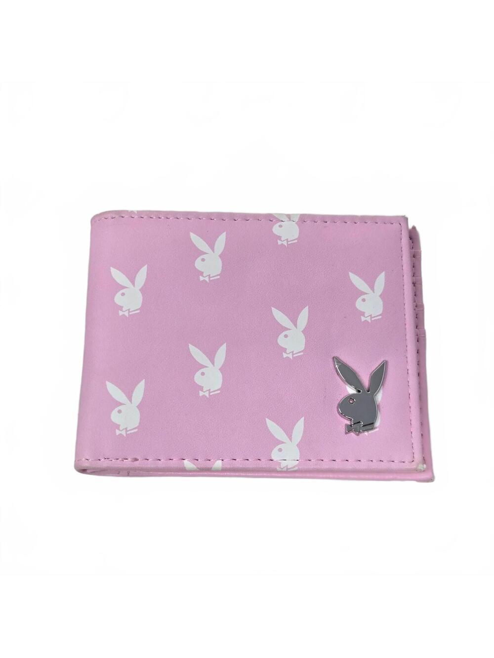 Playboy Logo Bifold Wallet Pink Spencer's Bunny EUC